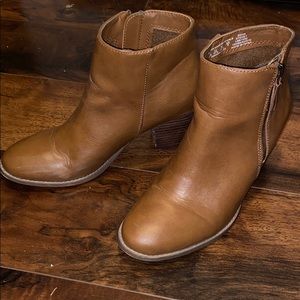 Faux leather booties